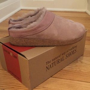 Haflinger Lammfellclog Snowbird Rosewood, Size 41